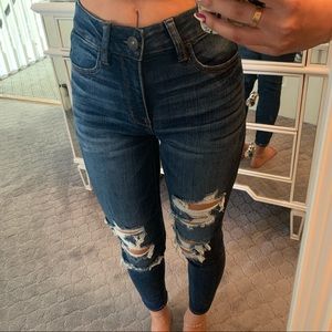 Dark blue ripped American Eagle jeans